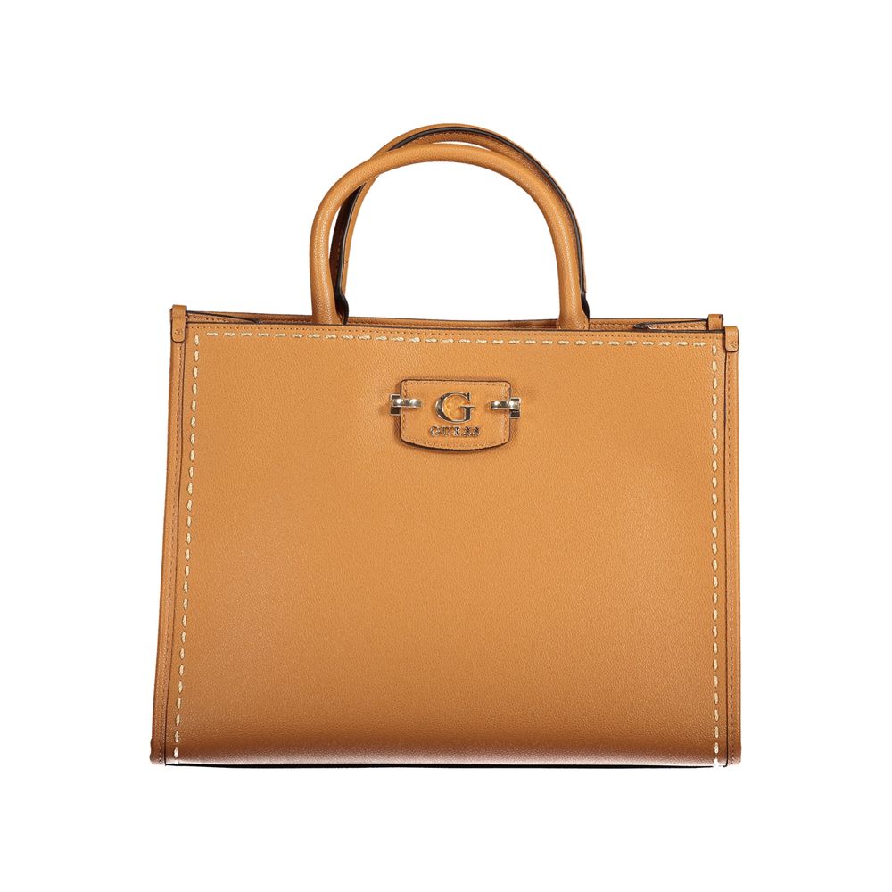 Guess Jeans Braune Polyethylen-Handtasche